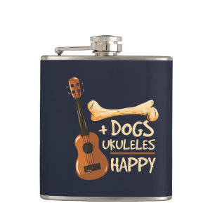 Flasques Chiens et Ukulele me rendent heureux