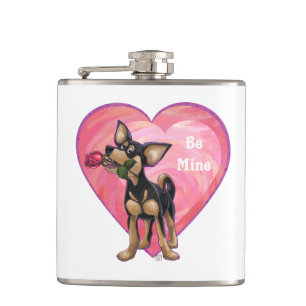 Flasques Chihuahua Saint-Valentin