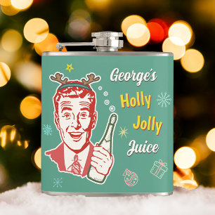 Flasques Christmas Retro les années 50 Holly Jolly Jolly Ju