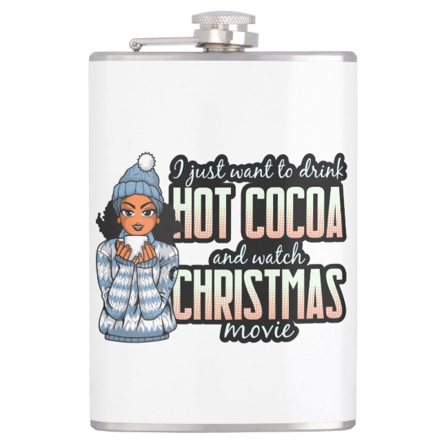 Flasques Cinéma de Noël & Chocolat chaud Sista noire (Devant)