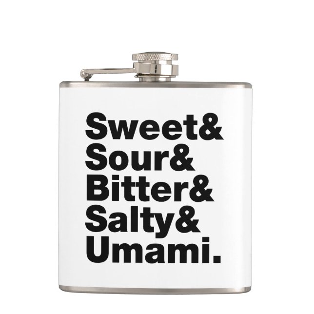 Flasques Cinq saveurs de base (Devant)