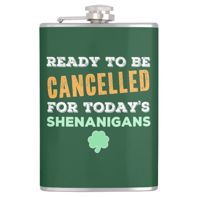 Flasques Citation d'annulation de Shenanigans de boisson ir (Devant)
