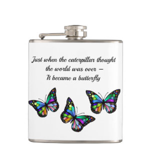 Flasques Citation Inspirationnelle Papillon