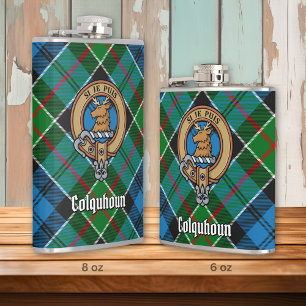 Flasques Clan Colquhoun Crest sur Tartan