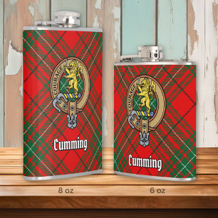 Flasques Clan Cumming Crest sur Tartan