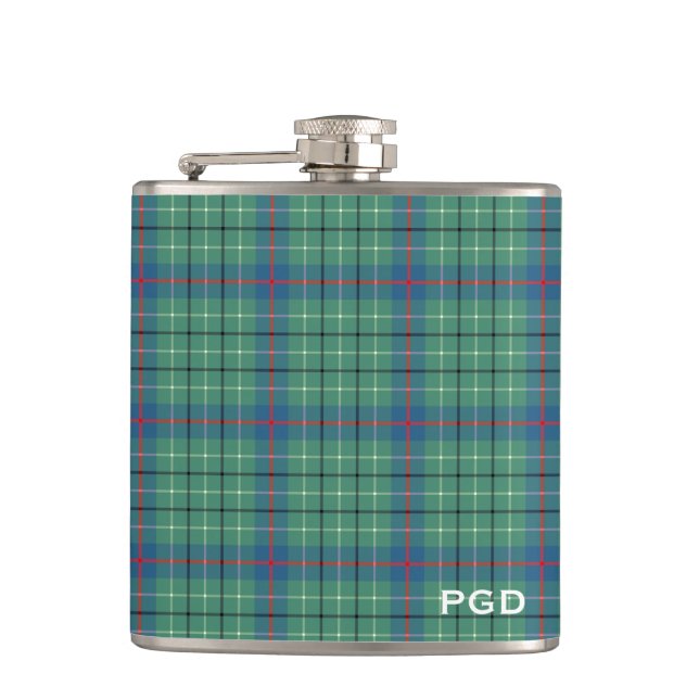 Flasques Clan Duncan Ancienne Tartan Monogramme (Devant)