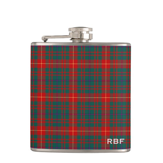 Flasques Clan Fulton Tartan Monogrammé (Devant)