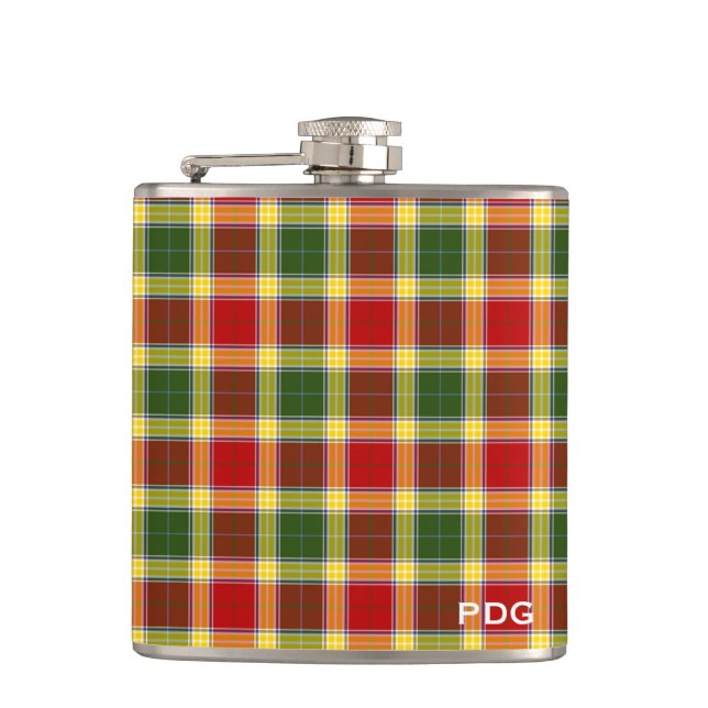 Flasques Clan Gibbs Tartan Monogram (Devant)