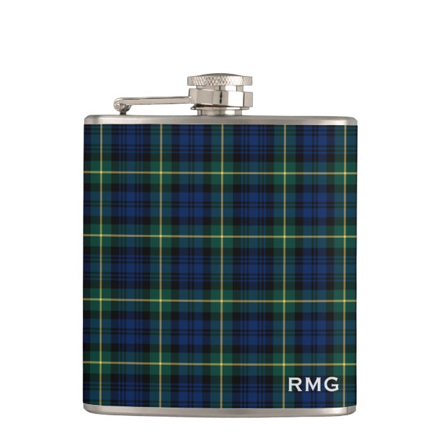 Flasques Clan Gordon Tartan Monogrammed (Devant)
