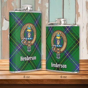 Flasques Clan Henderson Crest sur Tartan