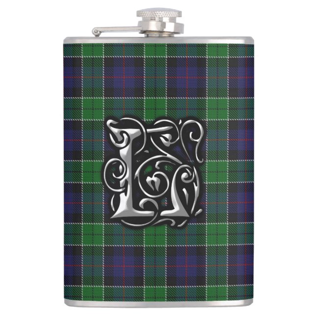 Flasques Clan Leslie Tartan Old Scotland Flask (Devant)