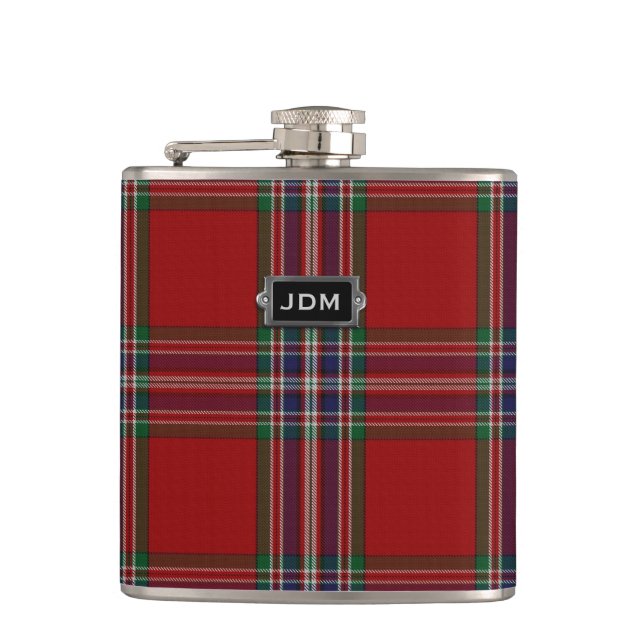 Flasques Clan monogramme MacFarlane Tartan Tartan Plaid Fla (Devant)