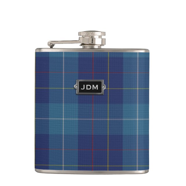 Flasques Clan monogramme MacKerrell Tartan Tartan Plaid Fla (Devant)