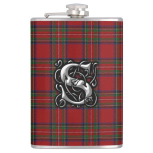 Flasques Clan Stewart Tartan Old Scotland Flask