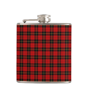 Flasques Clan Tartan de Wallace Plaid Rouge et Noir