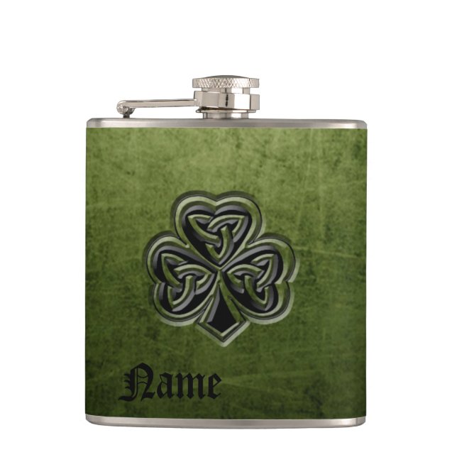 Flasques Classy grunge Irlandais shamrock chanceux personna (Devant)