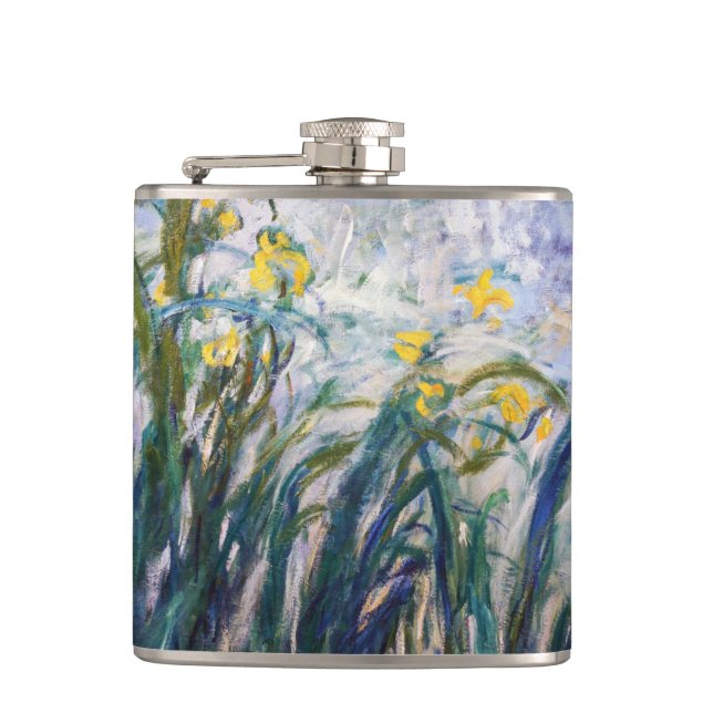 Flasques Claude Monet - Iris jaunes et violets (Devant)