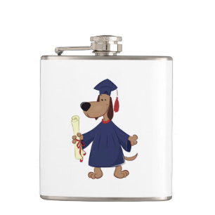 Flasques Clipart de graduation de chien