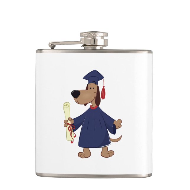 Flasques Clipart de graduation de chien (Devant)