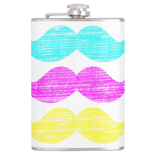 Flasques CMY Mustaches (style presse-lettres) (Devant)