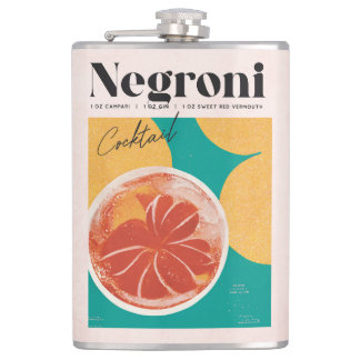 Flasques Cocktail Tropical Pink Negroni Retro