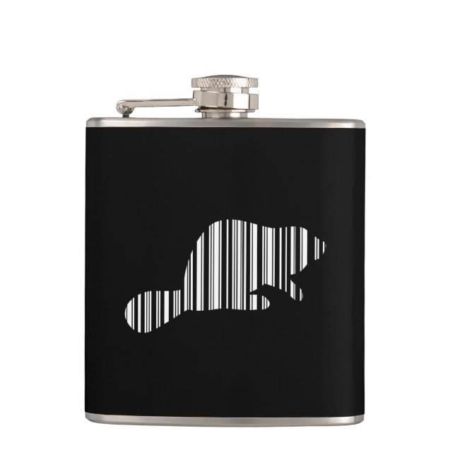 Flasques Code-barres CASTOR Motif de code-barres animal Des (Devant)