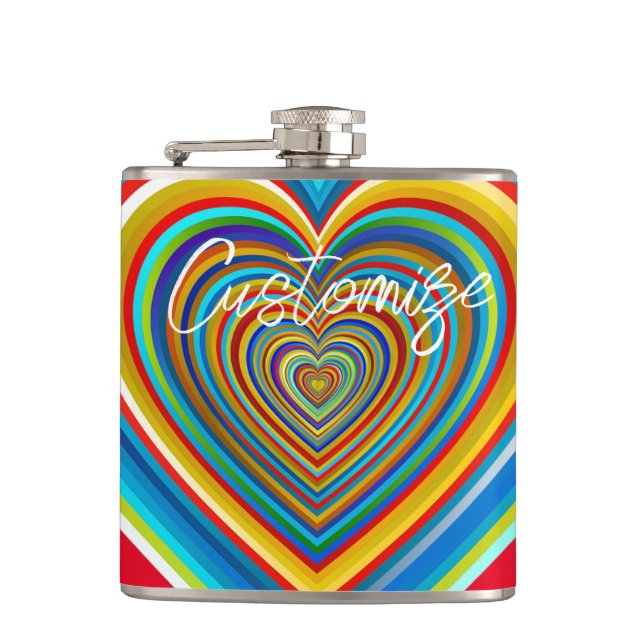Flasques Coeur valentin multicolore Thunder_Cove (Devant)