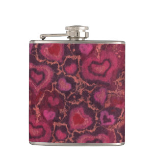 Flasques Cœurs, amour romantique rose rouge cadeau de la Sa