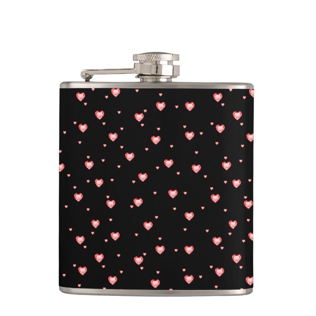 Flasques Coeurs Diamond Rouge Motif sans couture (Devant)