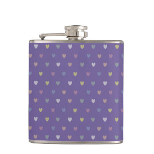 Flasques Coeurs minuscules polka sur violet violet Ultra vi