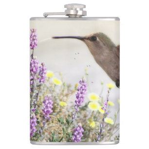 Flasques Colibri et Art numérique Fleur sauvage