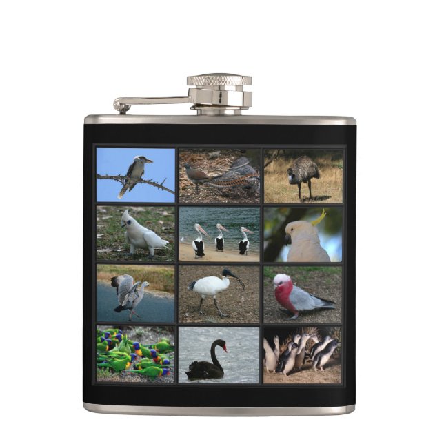 Flasques Collage d'Oiseaux australiens (Devant)