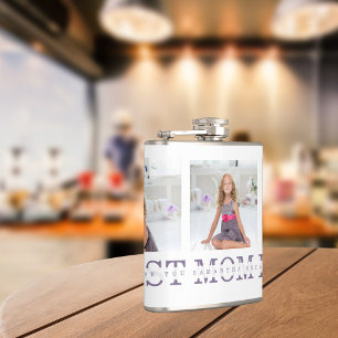 Flasques Collage Photo Purple Best Mom Ever Cadeau