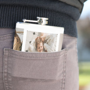 Flasques Collage tendance photo et meilleure famille jamais