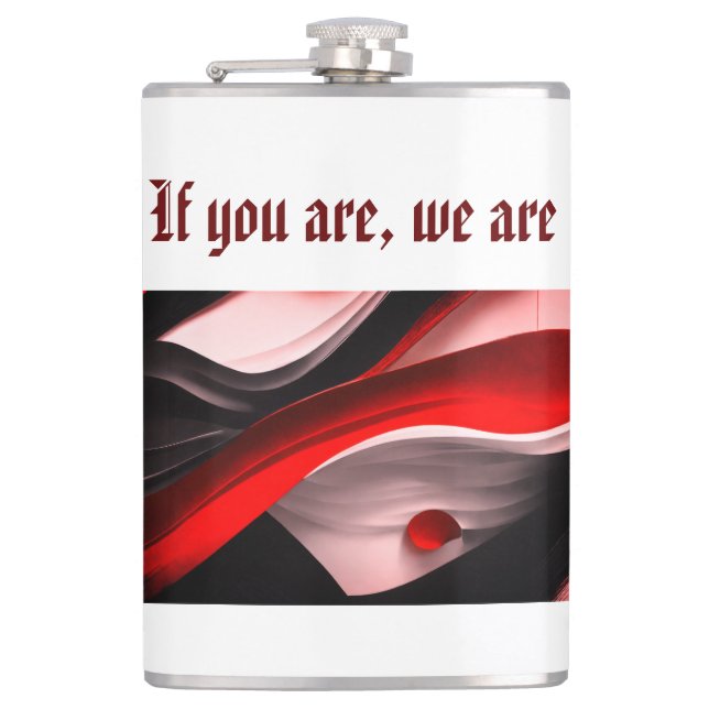 Flasques Collection Abstraite Noir & Rouge Bold Moderne- 8O (Devant)