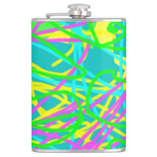 Flasques Color My Dreams Scribble Motif Expressive Artsy