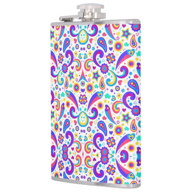 Flasques Colorful flask with a vibrant pattern  (Gauche)