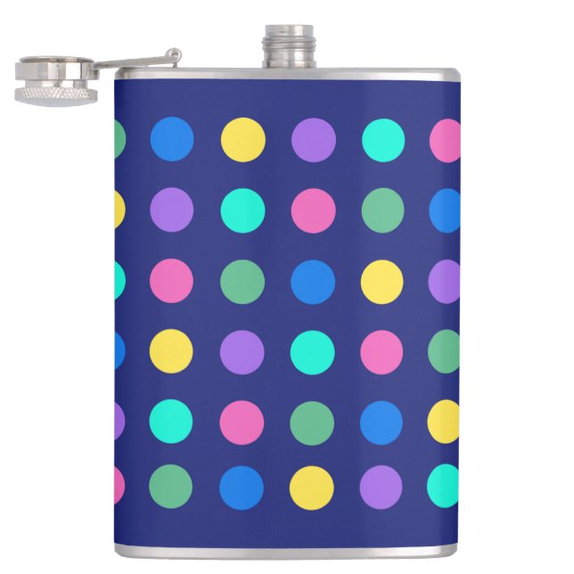 Flasques Colorful Geometric Dots Drinkware Design -  (Ouvert)