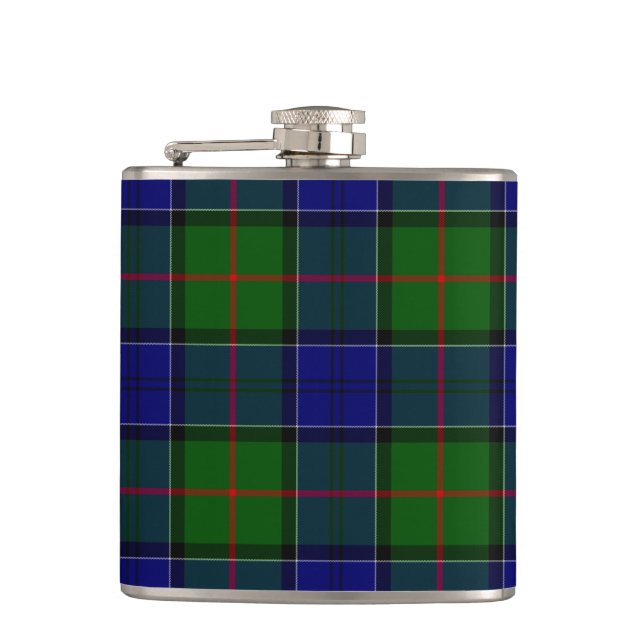 Flasques Colquhoun tartan bleu vert plaid (Devant)