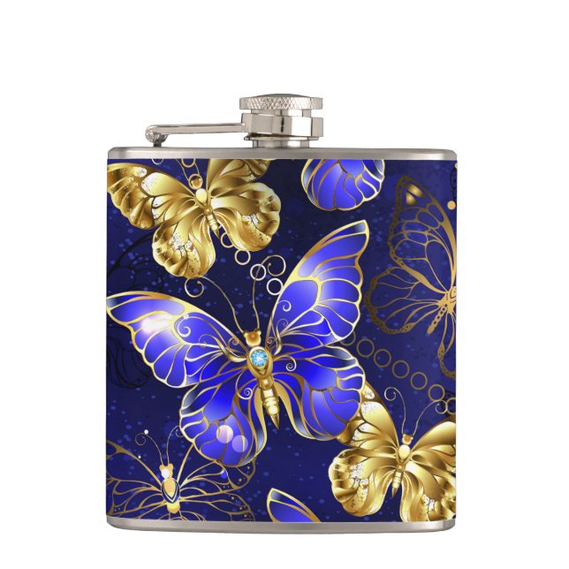 Flasques Composition avec papillons Sapphire (Devant)