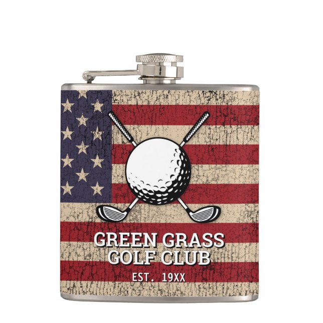 Flasques Conception de golf de drapeau américain (Devant)