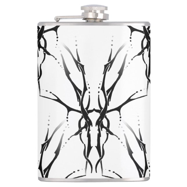 Flasques Conception de tatouage tribal crâne de cerf Miroir (Devant)