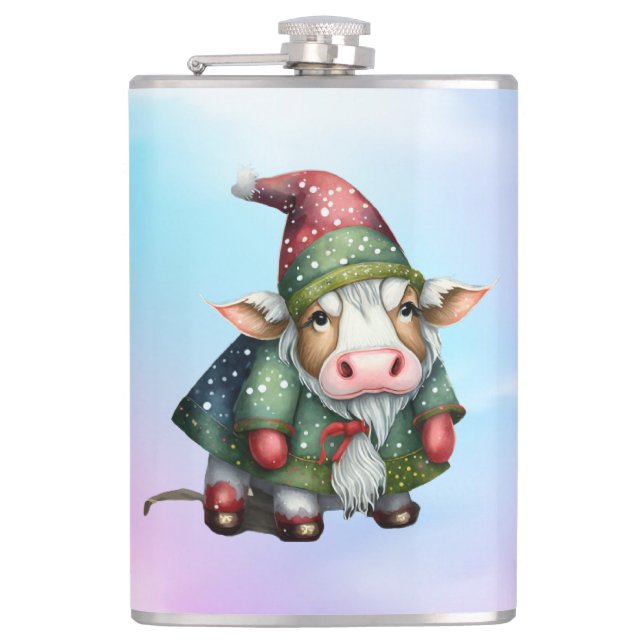 Flasques Conception de vache gnome de Noël-83456 (Devant)