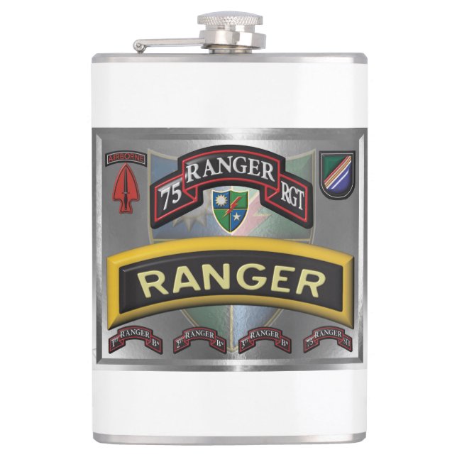 Flasques Conception encadrée du 75e régiment de rangers (Devant)