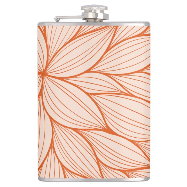 Flasques Conception florale orange (Devant)