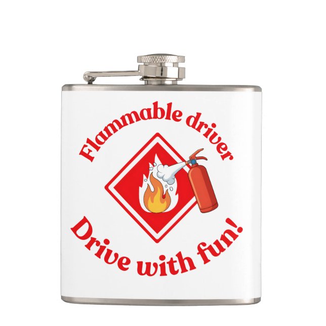 Flasques Conducteur Inflammable Cadeau pour Camionneur | Dr (Devant)