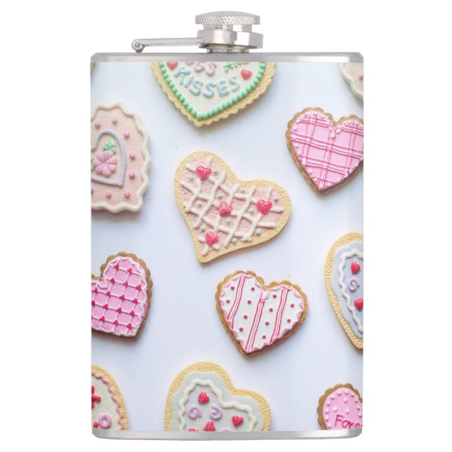 Flasques Cookies en forme de coeur pour la Saint-Valentin   (Devant)