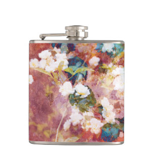 Flasques Cool, art tendance de motif fleuri romantique
