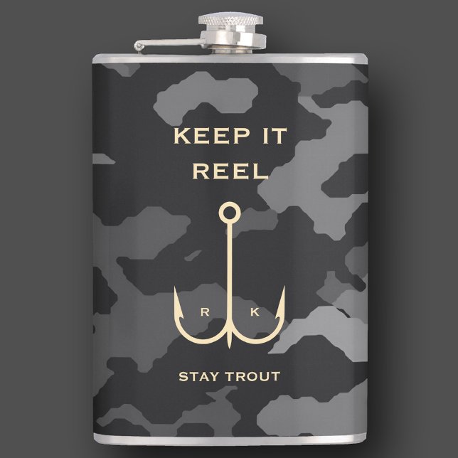 FLASQUES COOL CONSERVER LE RÉEL FÊTE DES PÈRES DE PÊCHE CAM (COOL KEEP IT REEL FISHING FATHER'S DAY CAMO FLASK
)
