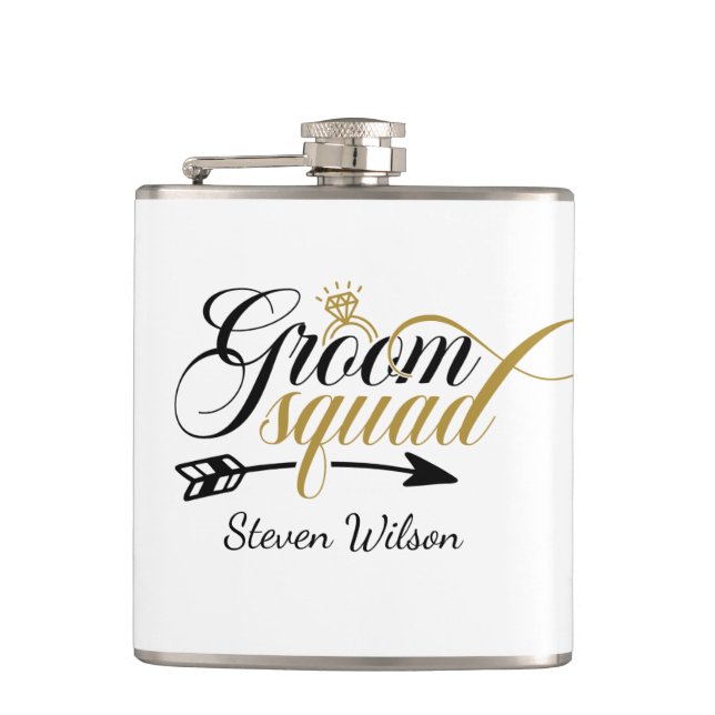 Flasques Cool Groom Squad add name  (Devant)